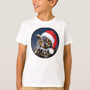 Lechuza navidad - Camiseta básica de manos para ni