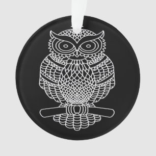 Lechuza (negra) - Ornamento acrílico