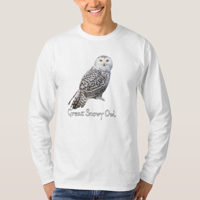 Lechuza Nival  Camiseta Larga (Anverso)