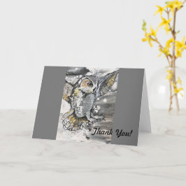 Lechuza original: tarjeta interior en blanco