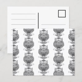 Lechuza (patrón blanco) - Postal