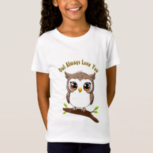Lechuza Personalizado encaramada en una camiseta d