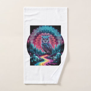 Lechuza sicodélica Mandala - Arte forestal trippy