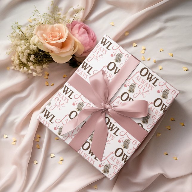 Lechuza Siempre Te Ama Envolver Hojas De Papel (Celebrate someone special with these, "Owl always love you" wrapping paper sheets! )