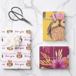 Lechuza Siempre Te Ama Envolver Hojas De Papel