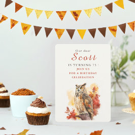 Lechuza - Tarjeta de invitación al cumpleaños