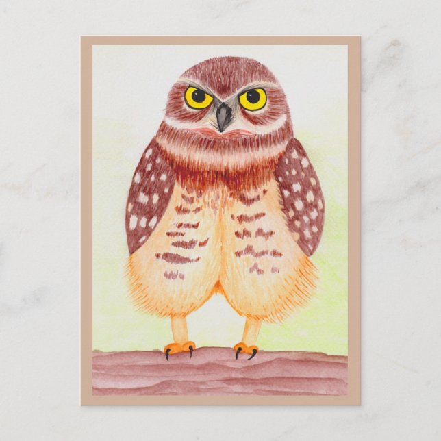 Lechuza tarjeta postal (Anverso)