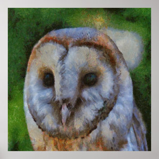 Lechuza Tawny En Arte Pointillista