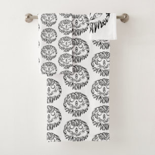 Lechuza Tribal Negra y Blanca