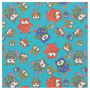 Lechuzas cortas en tela turquesa a Personalizar