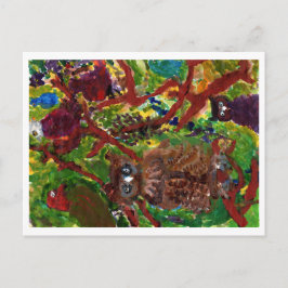 Lechuzas en un árbol #2 postal