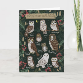 Lechuzas encontradas en la tarjeta de saludo de Al