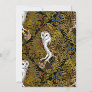 Lechuzas, helechos, roble y bayas 2