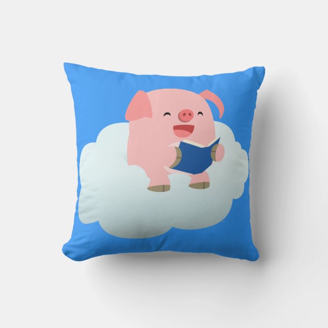 Lector de cerdo de Personalizado lindo en almohada (Anverso)
