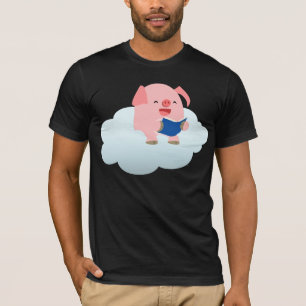 Lector de cerdo Personalizado en camiseta en la nu