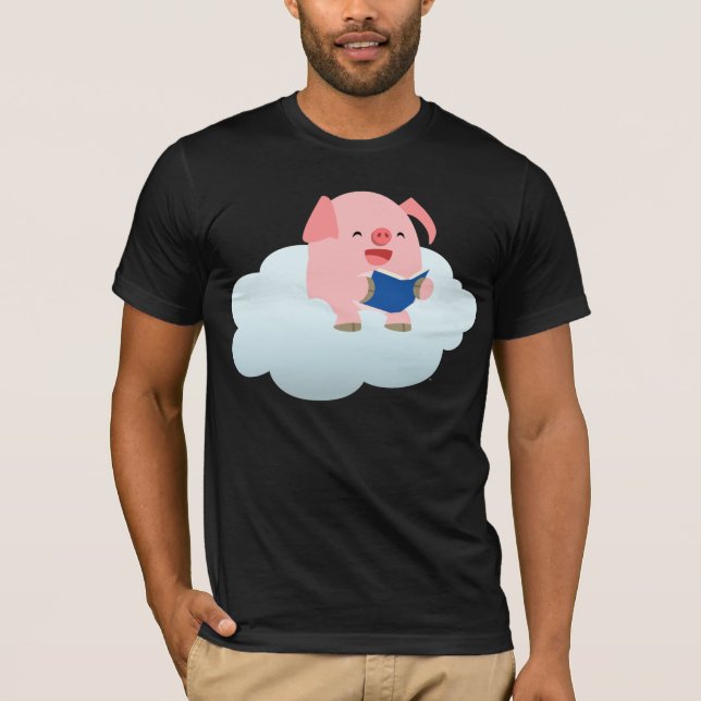 Lector de cerdo Personalizado en camiseta en la nu (Anverso)