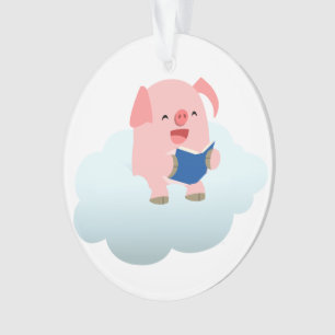 Lector de cerdo Personalizado en ornamento acrílic
