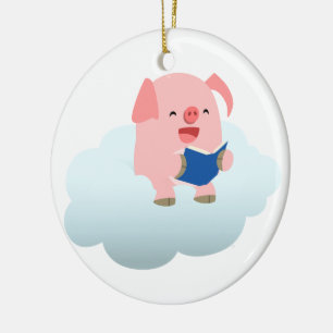 Lector de cerdo Personalizado en ornamento en la n