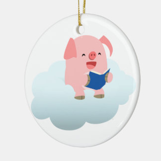 Lector de cerdo Personalizado en ornamento en la n
