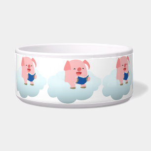 Lector de cerdo Personalizado en un bol de mascota