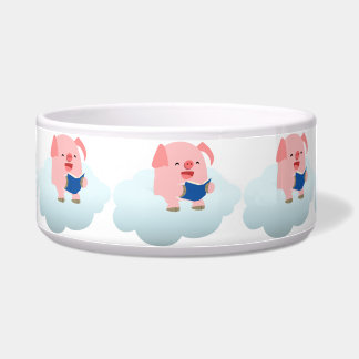 Lector de cerdo Personalizado en un bol de mascota