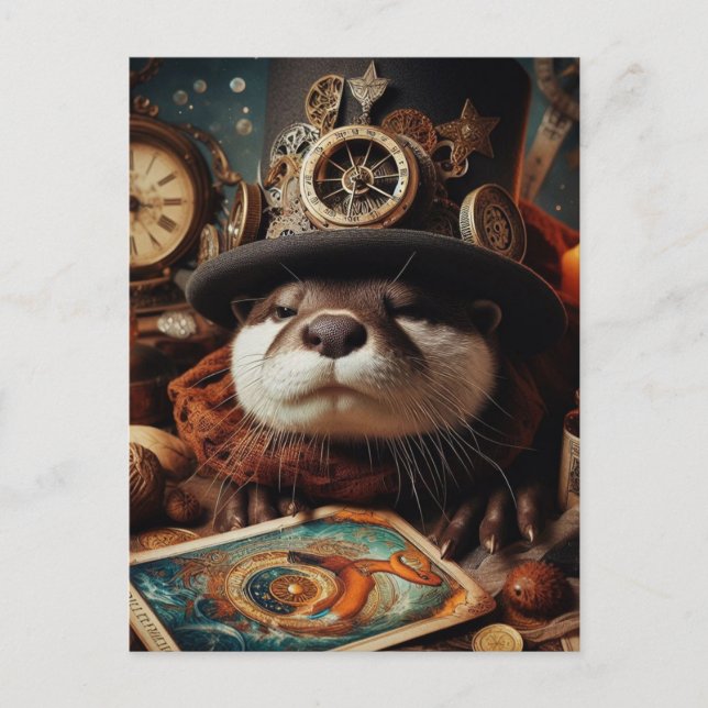 Lector de tarjetas Fantasy Otter Steampunk Tarot (Anverso)
