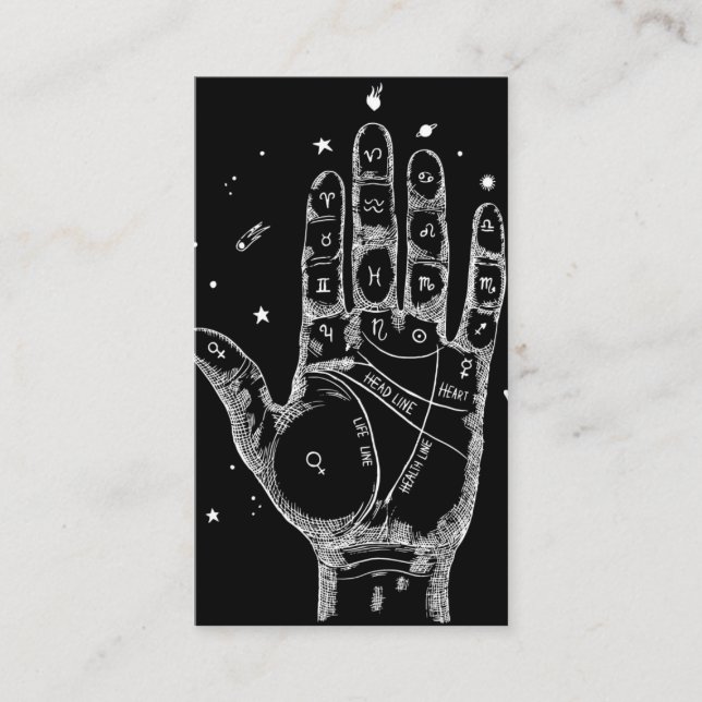 Lector de tarjetas Tarot Lectura de palma psíquica (Anverso)