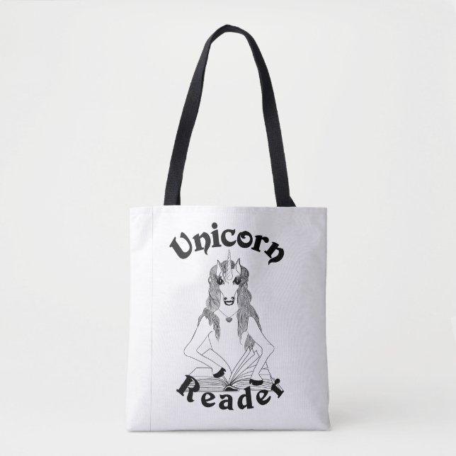 Lector de unicornio - Bolsa de Tote, medio (Anverso)