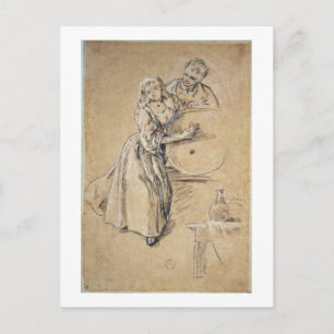 Lector de vino con tarjeta de joven (tiza)