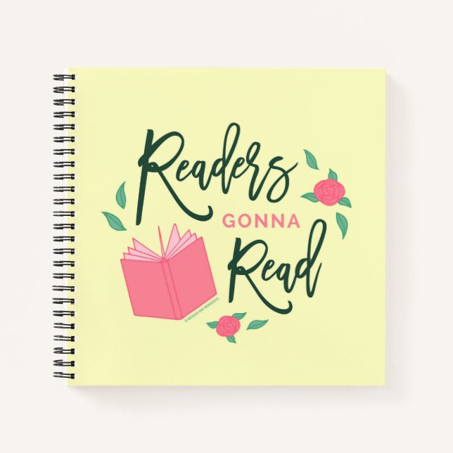 Lectores de libros florales van a leer (Anverso)