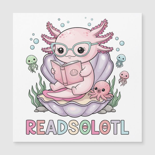 Lectura de Axolotl rosado suave (Anverso)