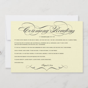 Lectura de Ceremonia de Boda en Letra Script Elega