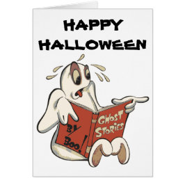 Lectura fantasma, tarjeta de saludo de Halloween