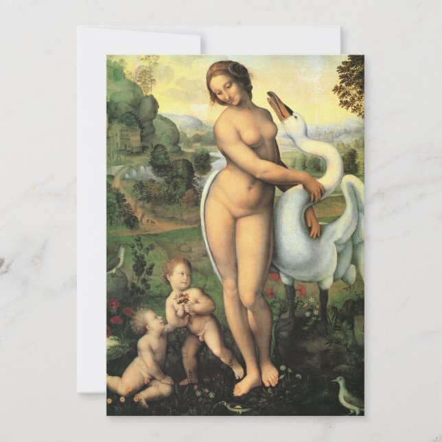 Leda de Leonardo da Vinci y el cisne (Anverso)