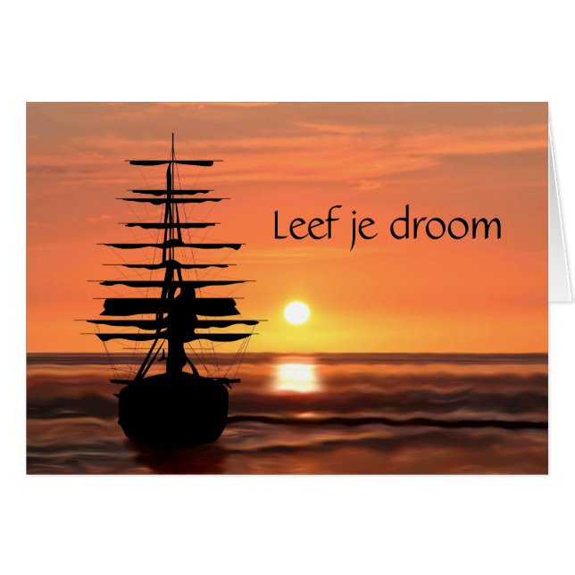 Leef je droom Grusskarte (Anverso (Horizontal))