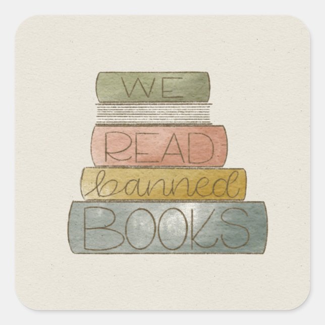 Leemos al Pegatina de Libros Prohibidos (Anverso)