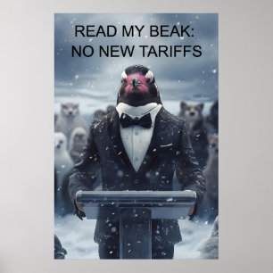 Leer a mi Poster beak - Arte satírico político pin