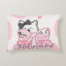 Leer • Amar • Relajarse – Almohada de Gato y Libro