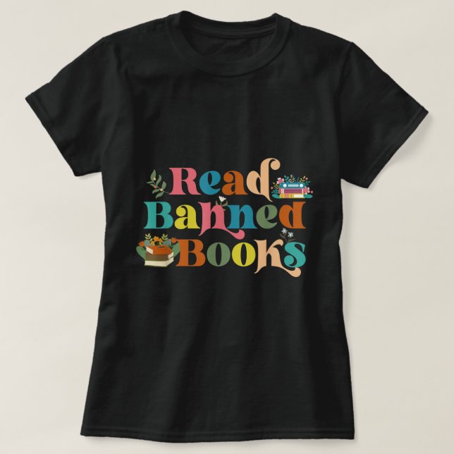 Leer camisetas de libros prohibidos (Diseño del anverso)