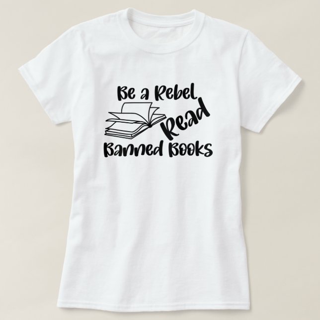 Leer camisetas de libros prohibidos (Diseño del anverso)