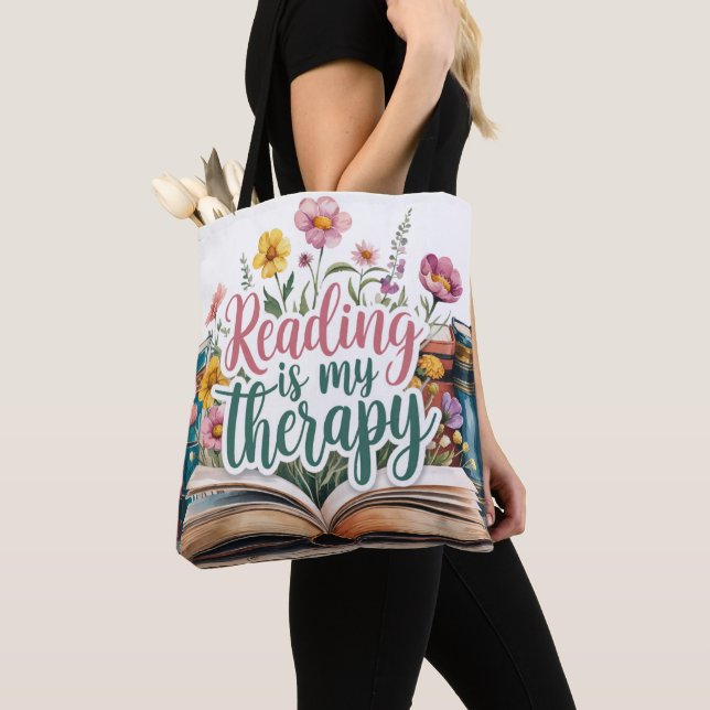 Leer es la bolsa del libro de flores silvestres de (Detalle)