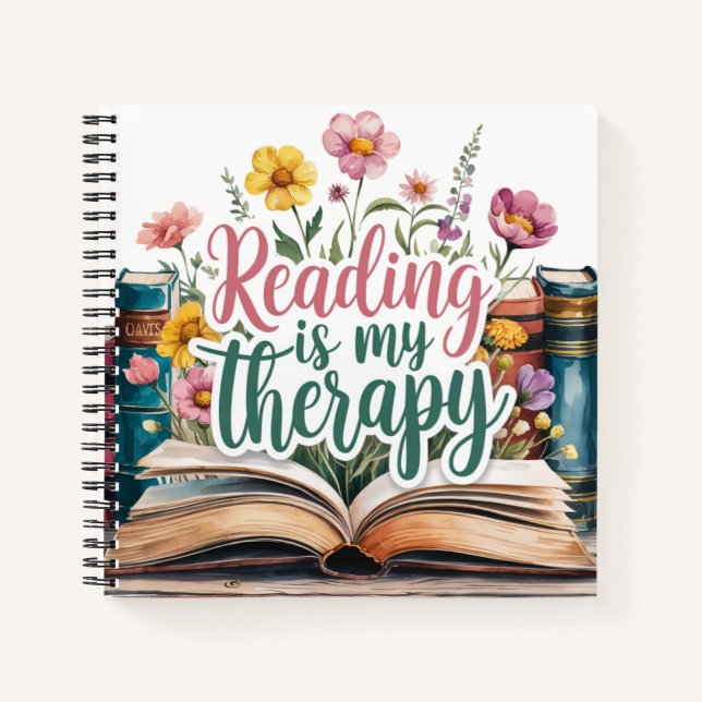 Leer es mi diario de lectura Therapy Wildflower (Anverso)