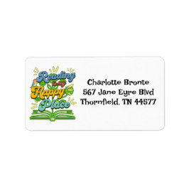 Leer es mi lugar feliz Etiquetas de dirección colo