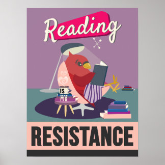 Leer es mi resistencia - Impresión con estilo retr