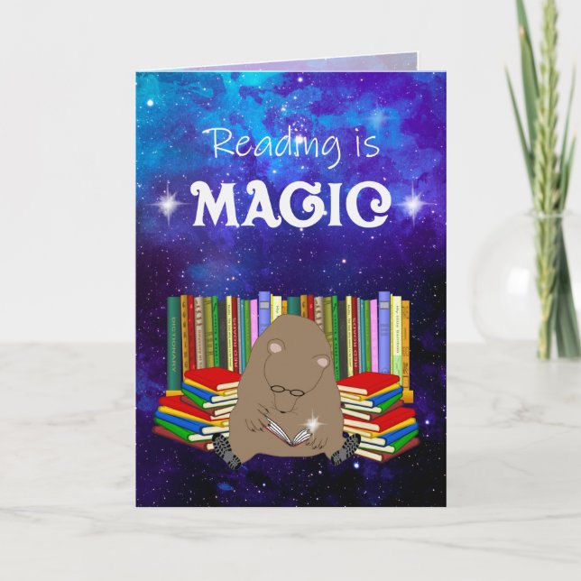 Leer es tarjeta de cumpleaños mágica (Anverso)
