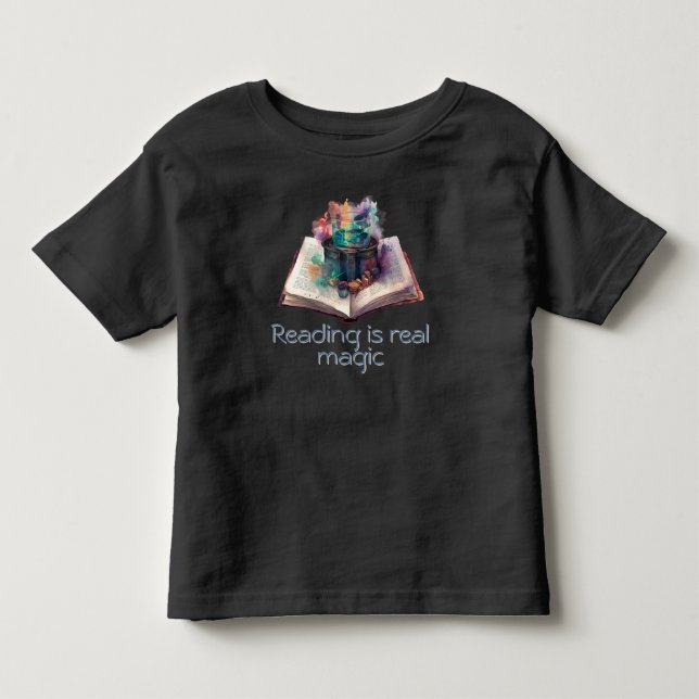 Leer es una camiseta mágica; literatura; Kids Tee (Anverso)