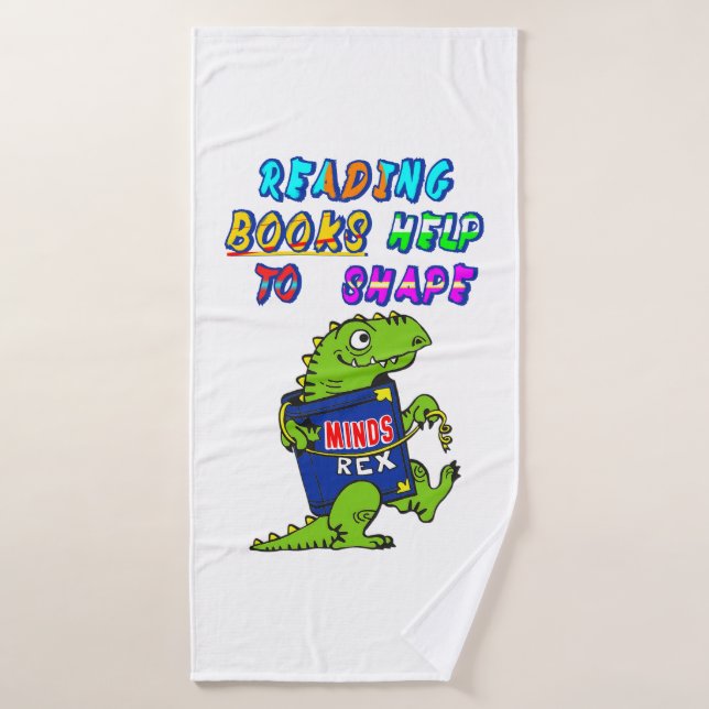 Leer La Ayuda De Los Libros Para Dar Forma A Las M (Toalla de baño)