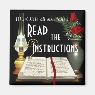 Leer las instrucciones imanes de la Biblia