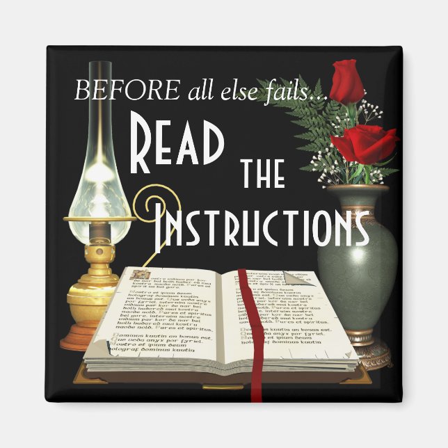 Leer las instrucciones imanes de la Biblia (Frente)