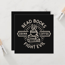 Leer libros beber café combatir el mal